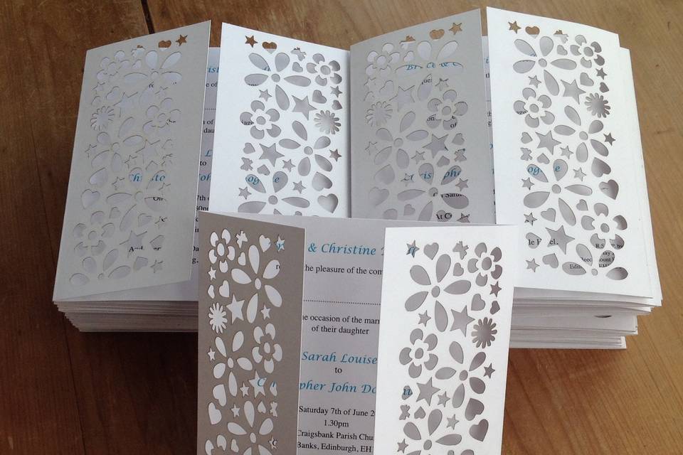 Gatefold wedding invites