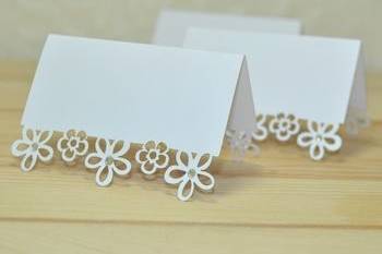 Flower laser cut place cards