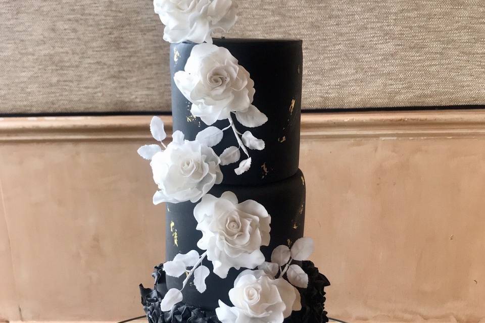 Black and white with roses