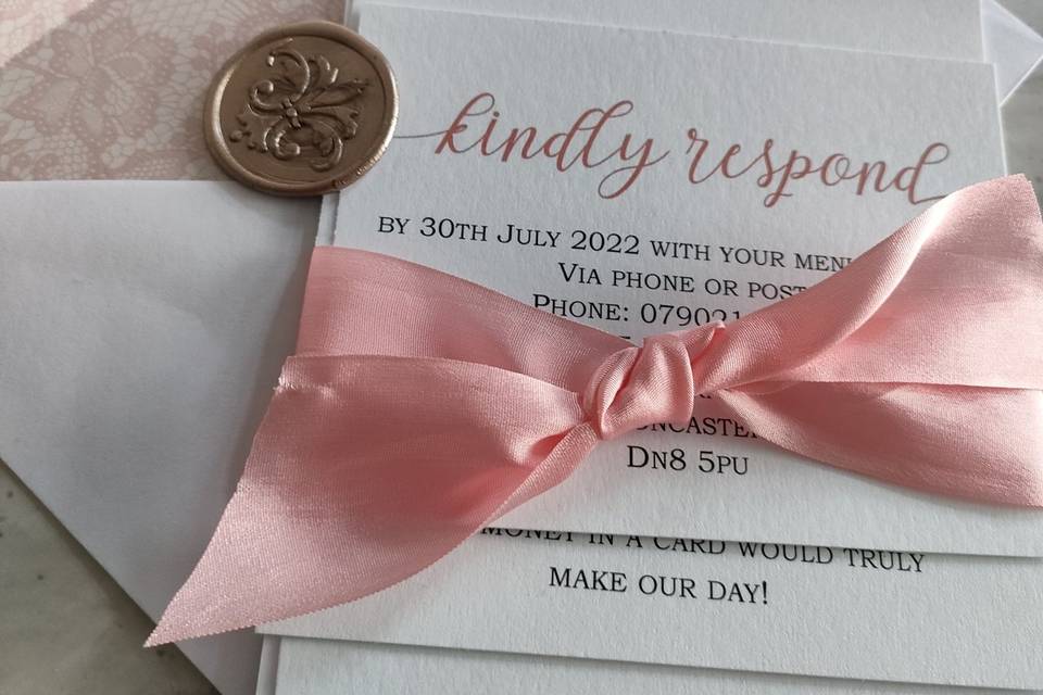 Silk stack invitations