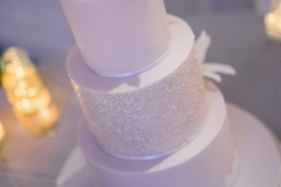 Glitter wedding cake