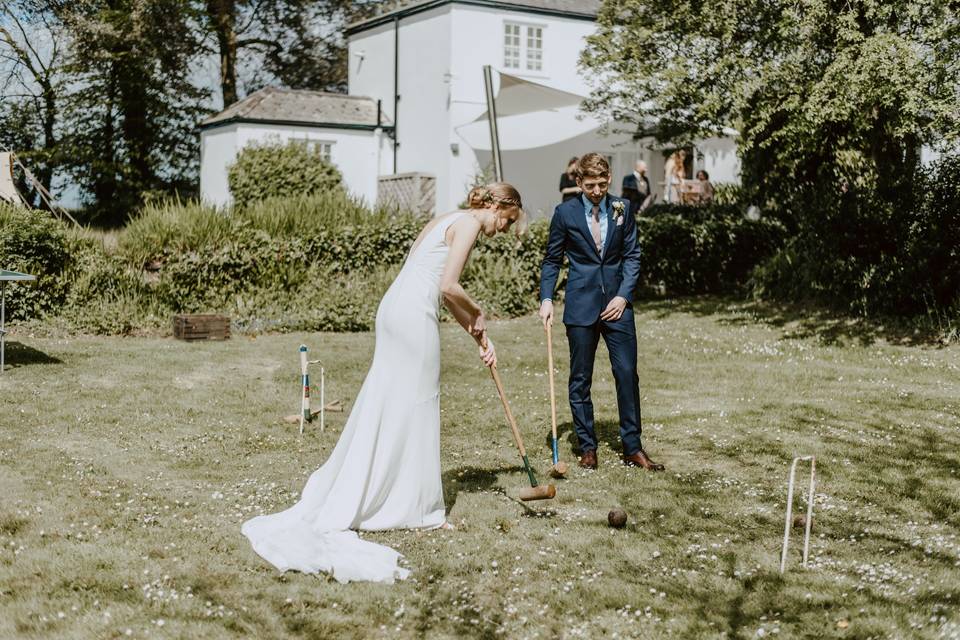 Croquet on the lawn