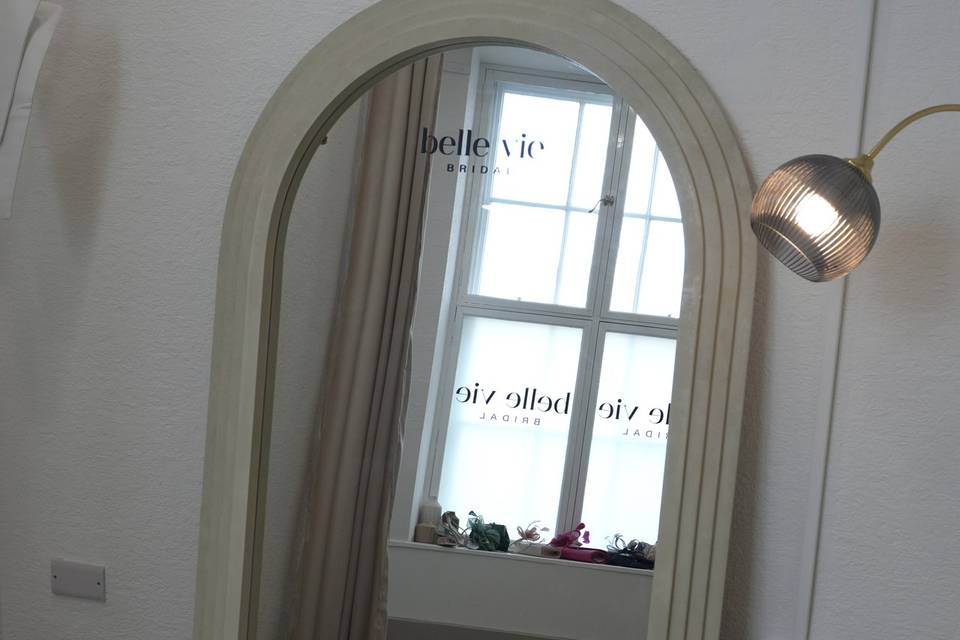 A spacious changing room
