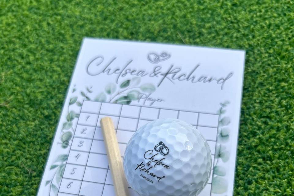 Personalised scorecards & ball