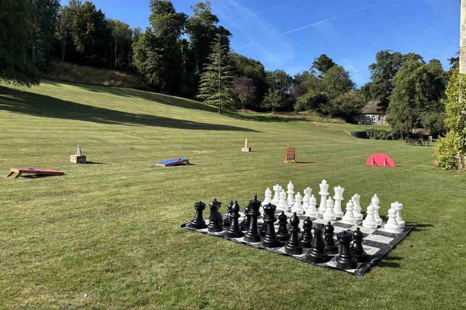 Giant chess and garden games