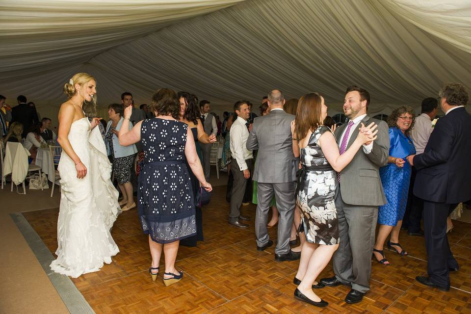 Wedding in marquee