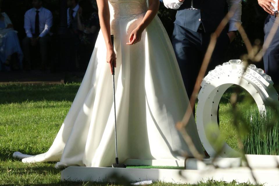 The bride in action