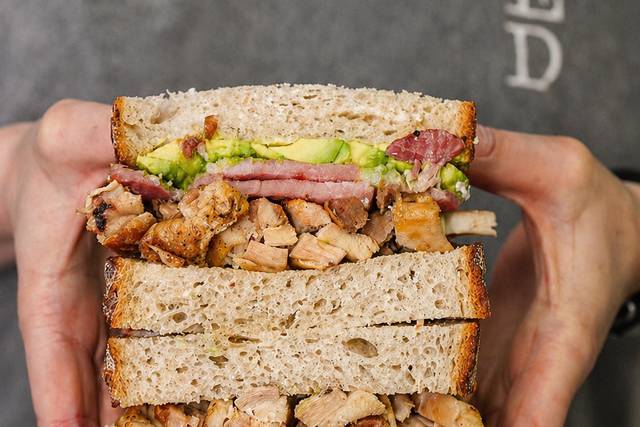 Sandwich on homemade bread