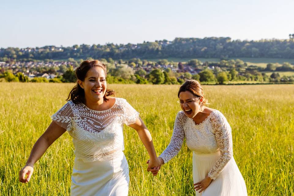 In the fields
