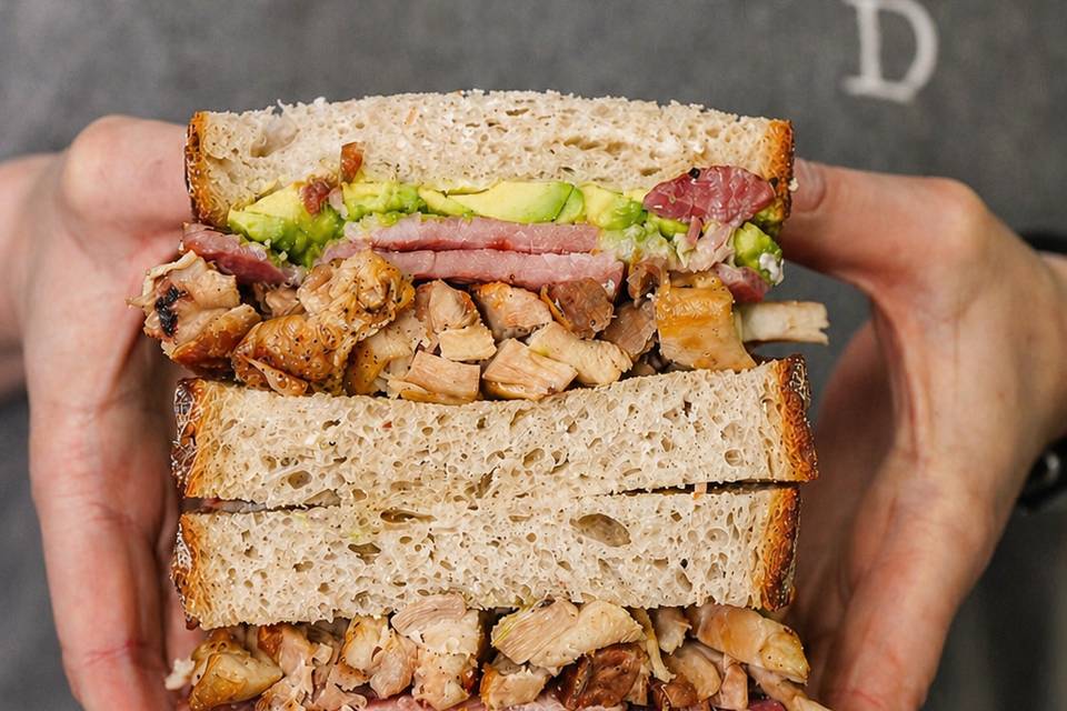 Sandwich on homemade bread