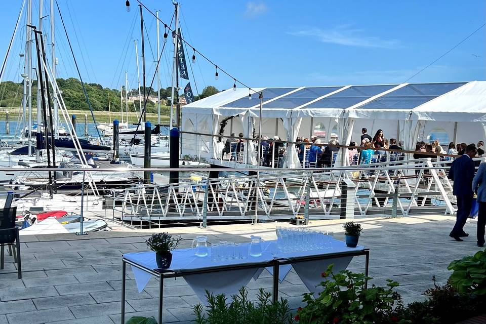 Marquee ceremony and view