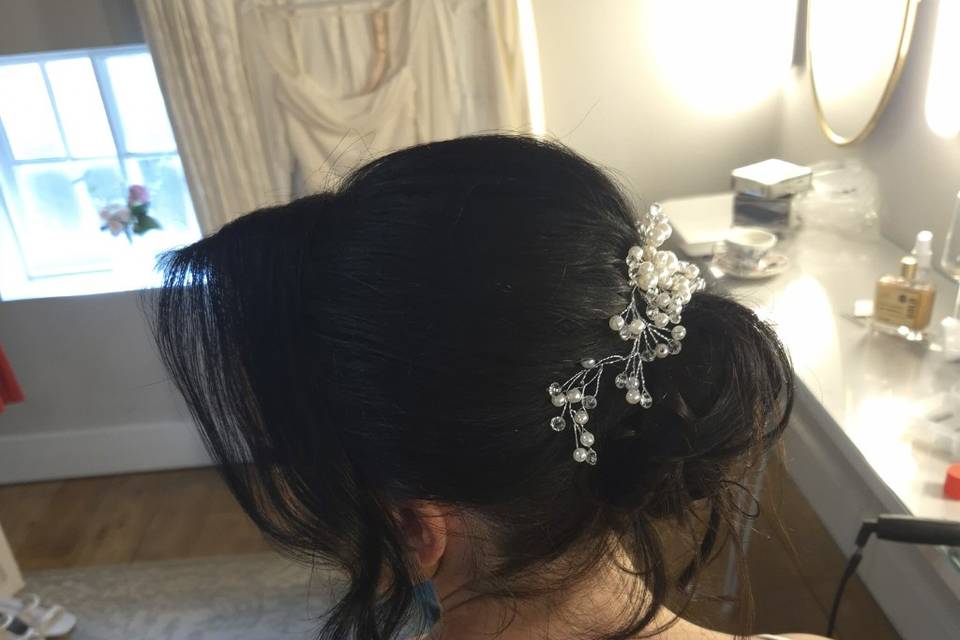 Bride boho bun