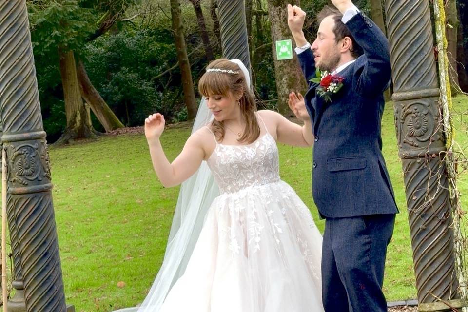 The happy dance after “I Do”