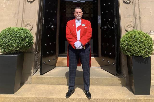 On hand to greet guests