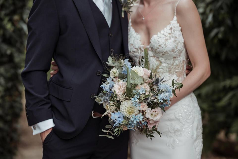 Pastel bouquet, wedding flower