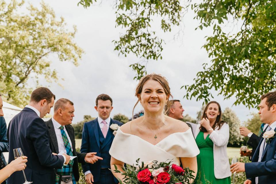 Colourful wedding flowers