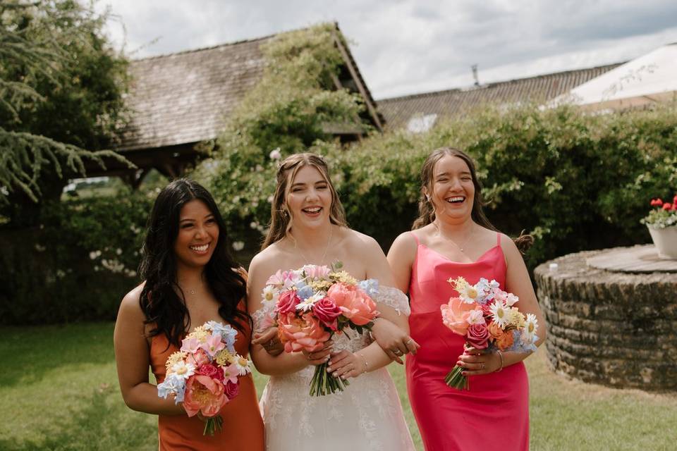 Bright wedding flowers