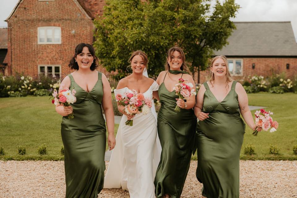 Olive green bridesmaids