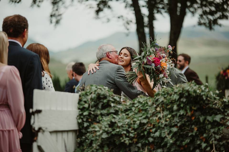 Post ceremony cuddles