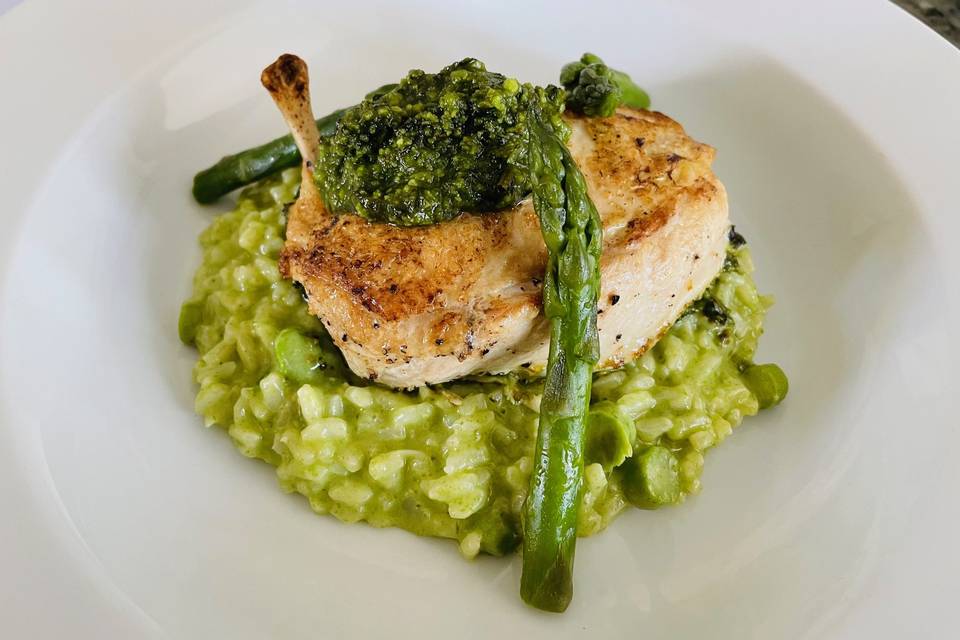 Wild garlic risotto