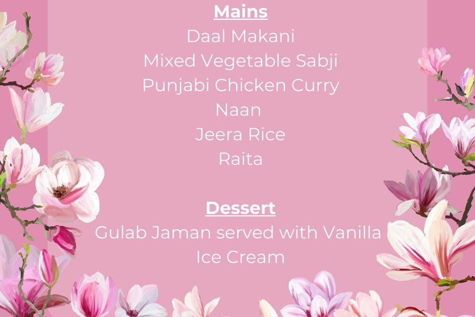 Sample Menu 2