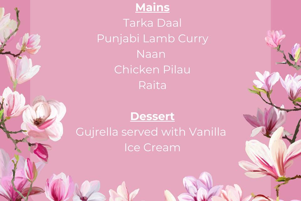 Sample Menu 3