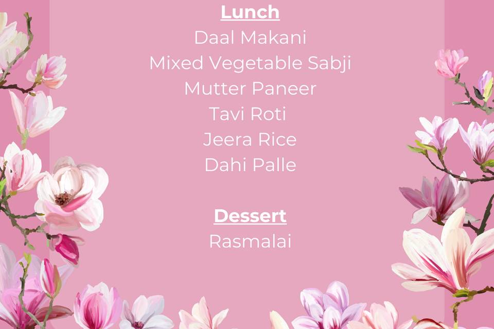 Sample Menu 4