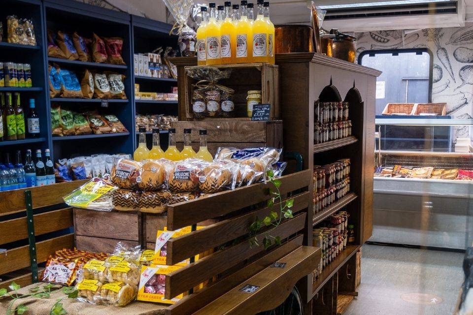 Produce lined up