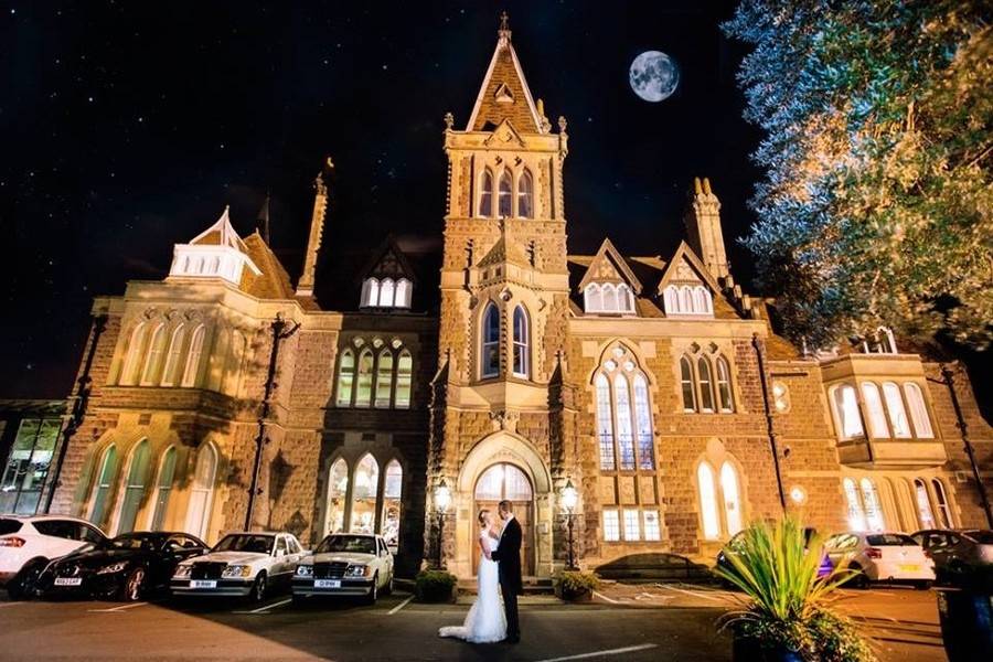 Rushpool Hall at night