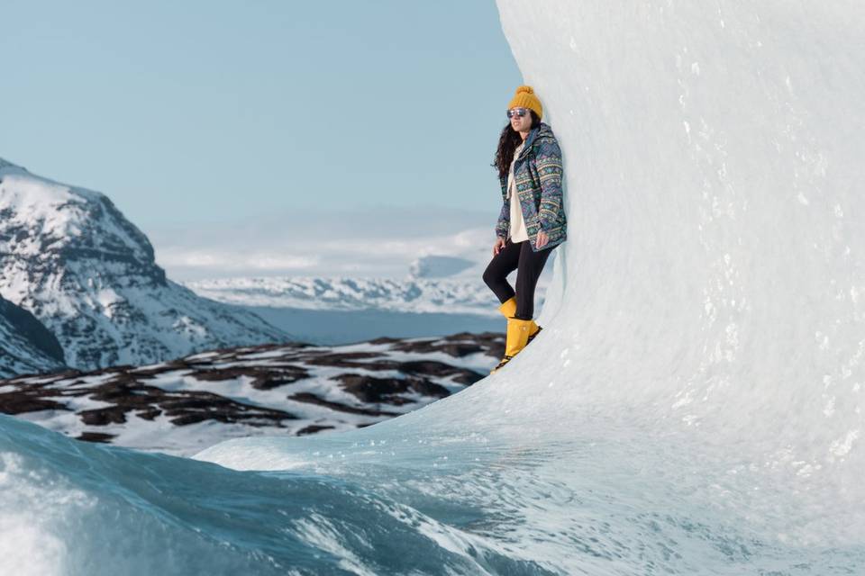 Walking on a glacier, Iceland