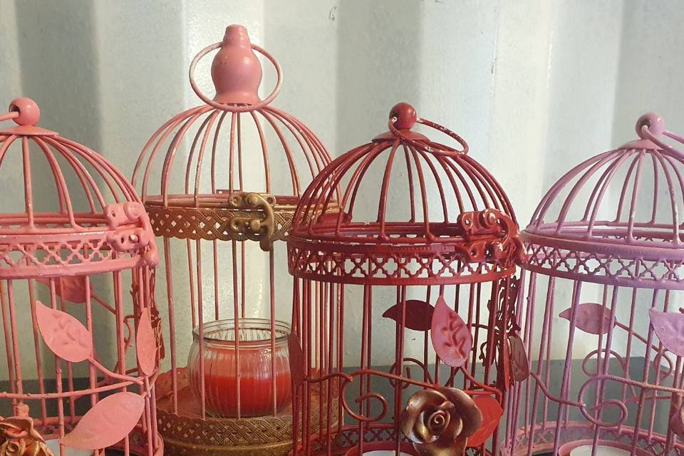 Colourful Bird Cage Tealights