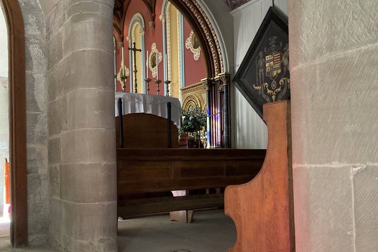 Looking back to the new chapel