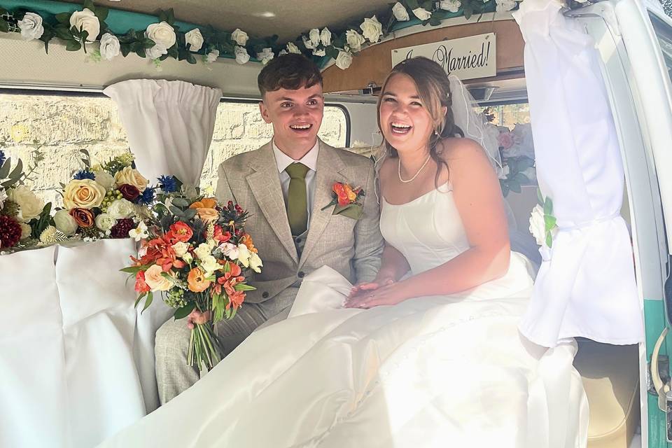 Smiley newleyweds