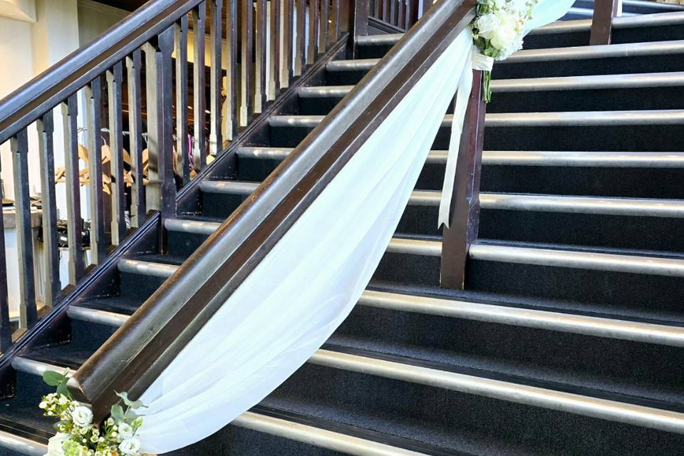 Chiffon Swag Stair Decor