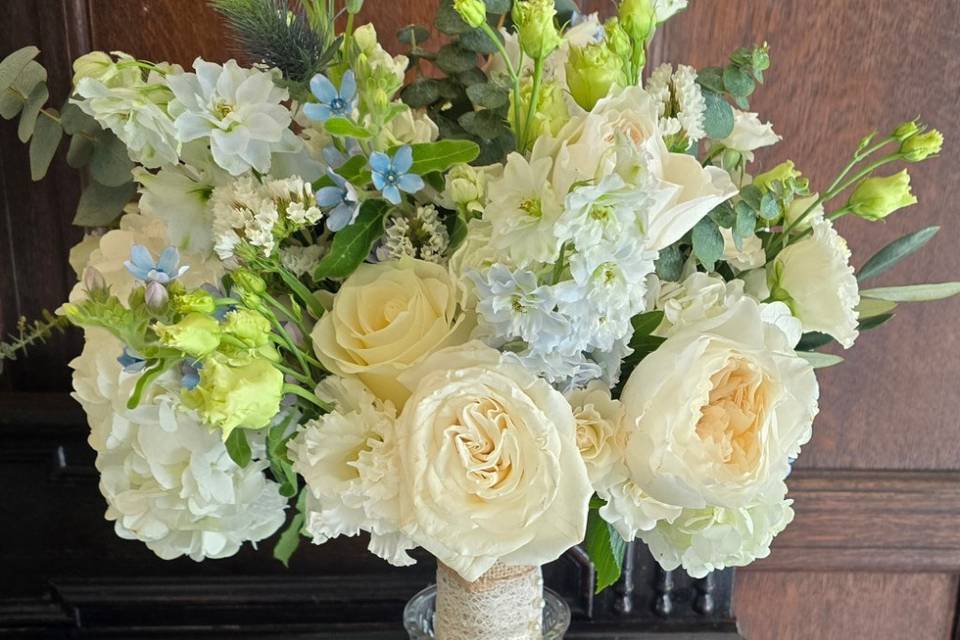 Bridal cream and Blue