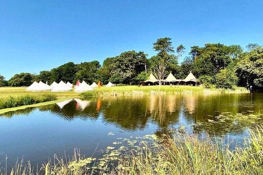 Tipi over pond