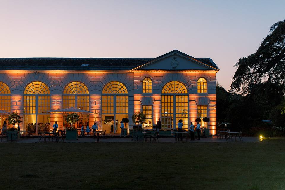 Evening lights at the Orangery