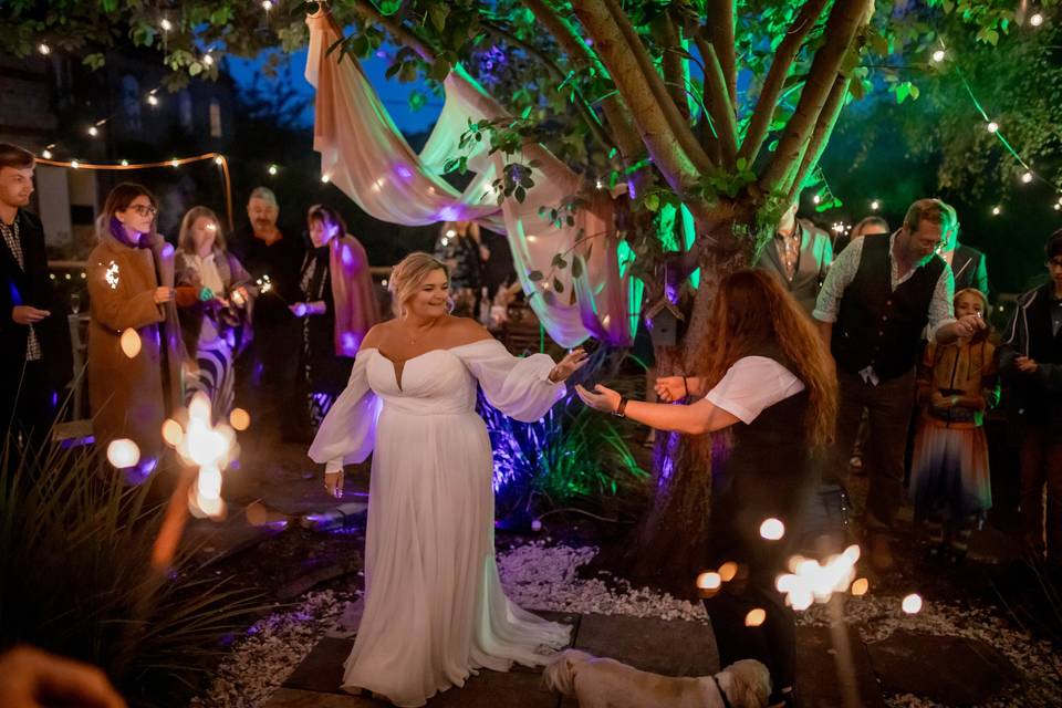 First dance with sparklers