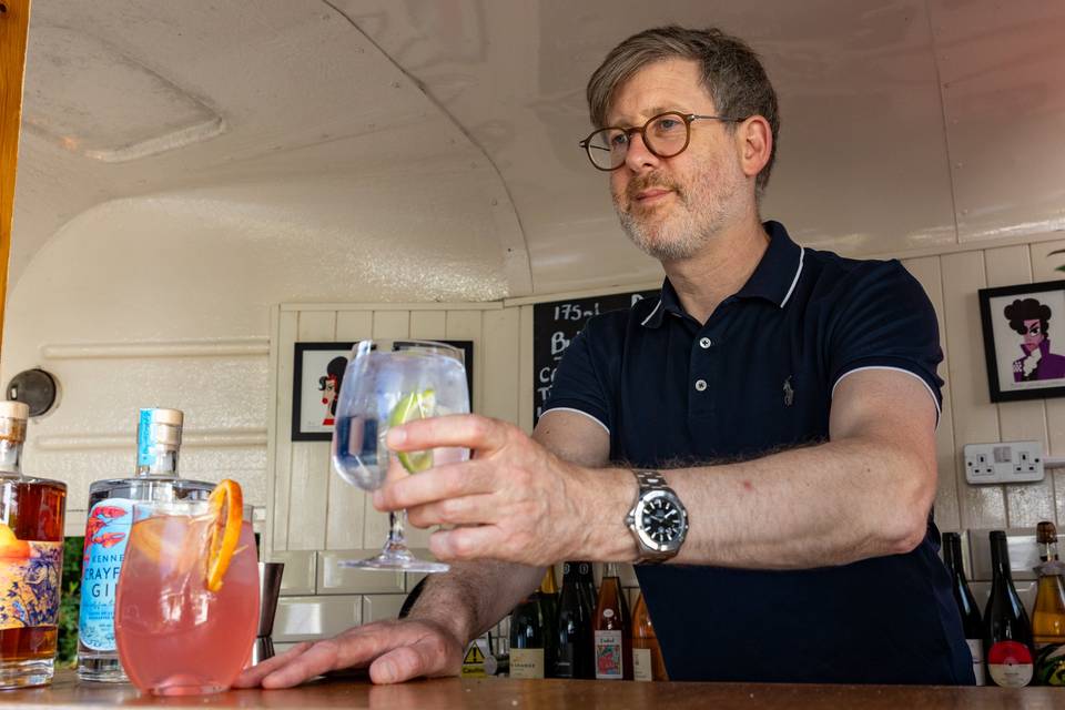 man with drink