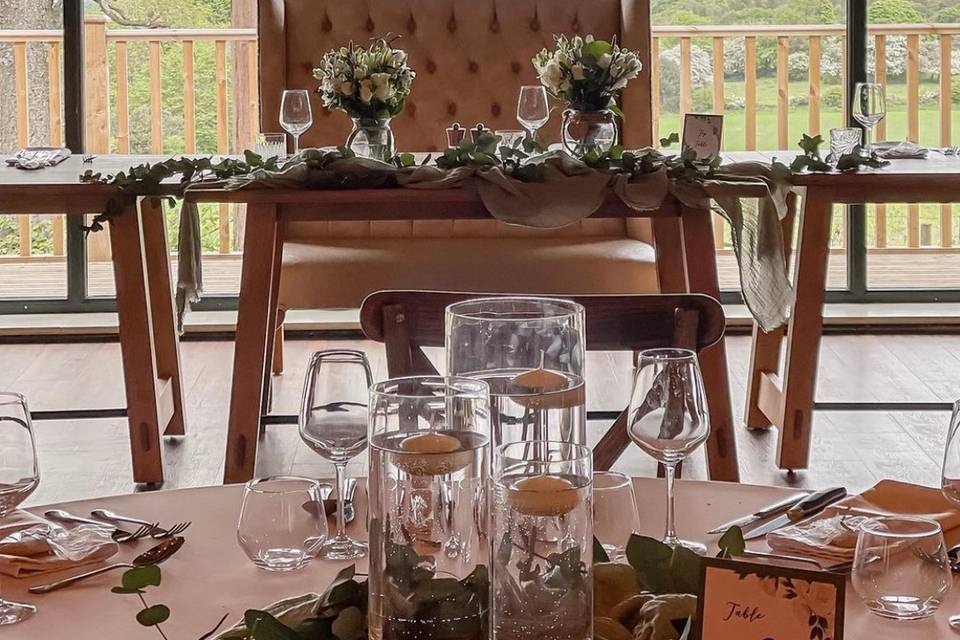 Wedding breakfast with a view!