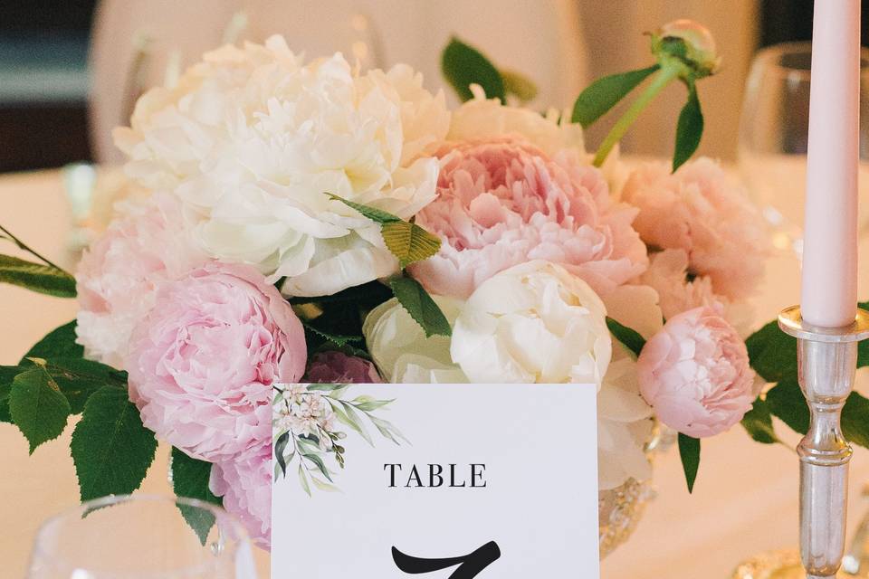 Table number cards