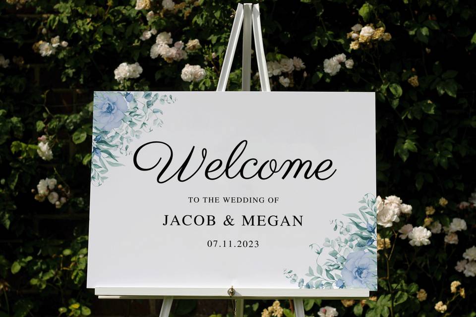 Wedding welcome sign