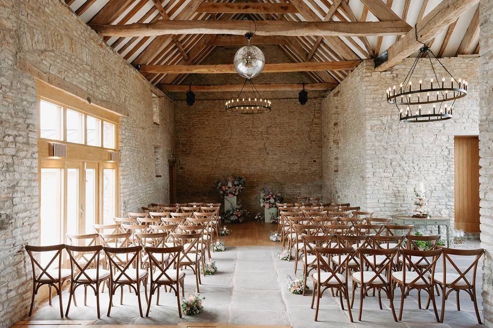Ceremony in Swallow Barn