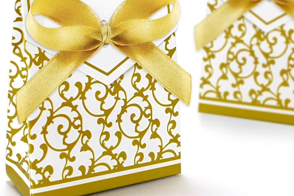 Gold Wedding Favour Box