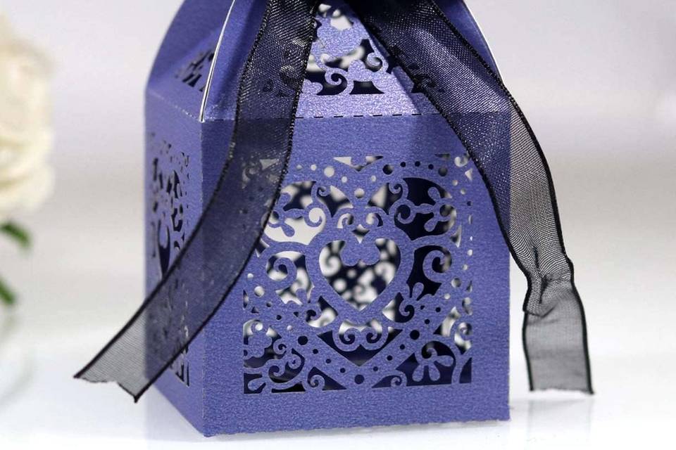 Blue Wedding Favour Box