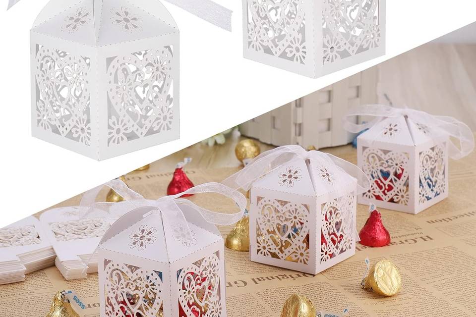 White Wedding Favour Box