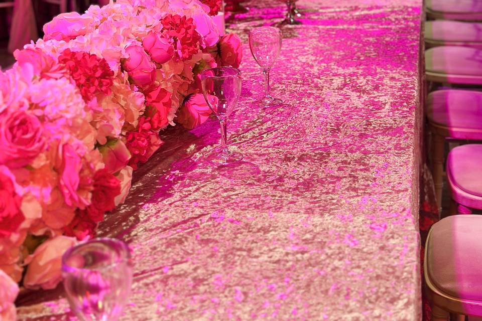 Wedding Long Table Setup