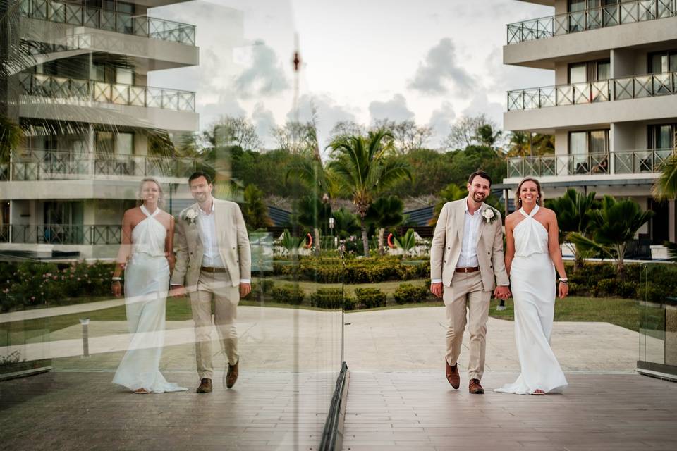 Bride & Groom reflection