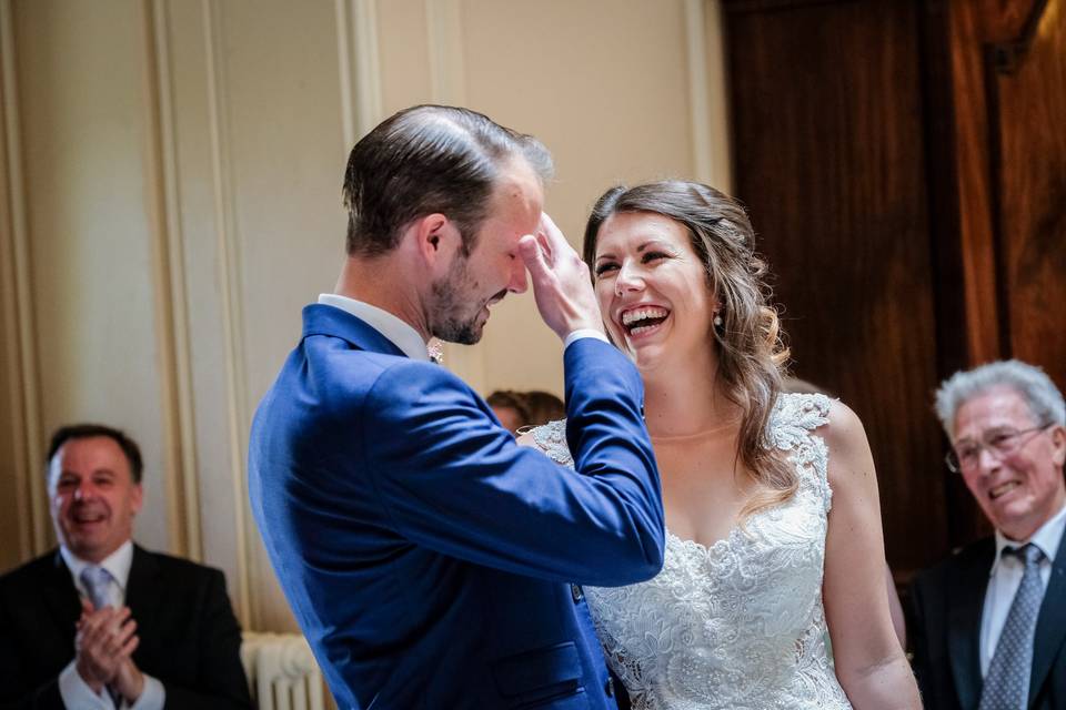 Happy groom