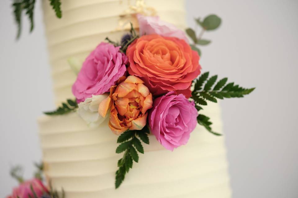 Flowers and cake